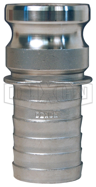 Boss-Lock™ Cam & Groove Notched Type E Adapter x Hose Shank